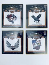Harley Davidson Vintage Temporary Tattoos - BALD EAGLE/USA FLAG LOGO Lot Of 4