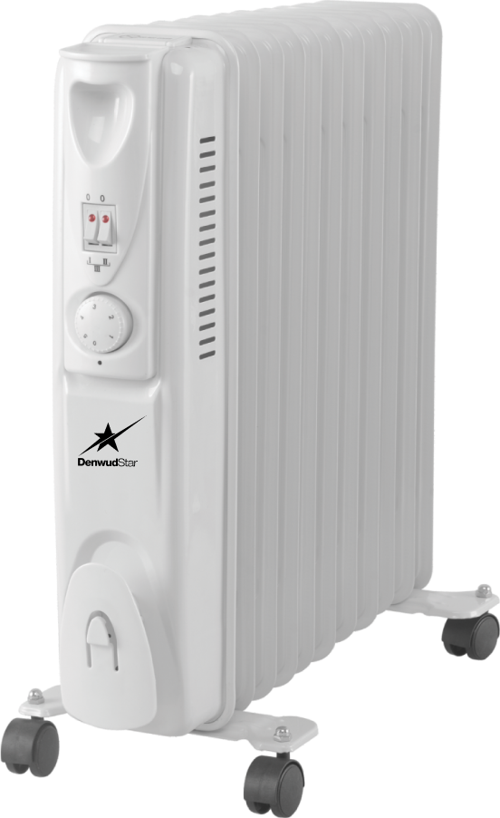 Oil Filled Radiator Heater Portable Electric & Thermostat 2000W 2500W