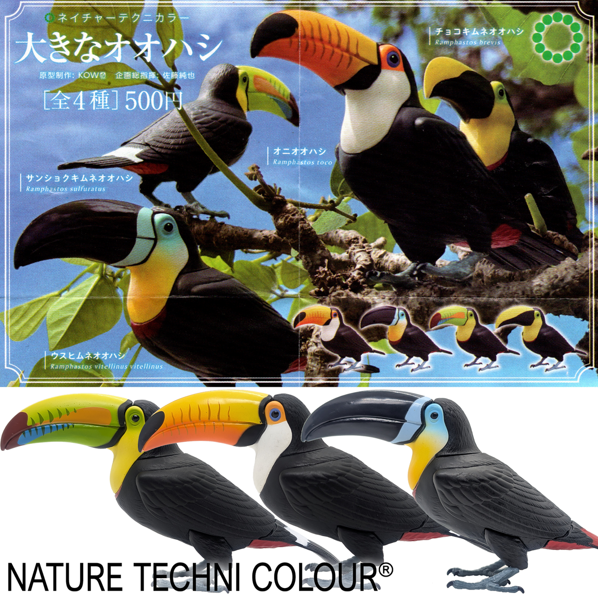 Nature Techni Colour Toucan Figure Realistic 5.7 inch Gashapon