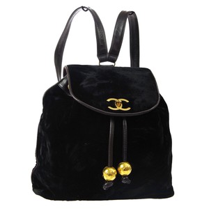 chanel velvet backpack