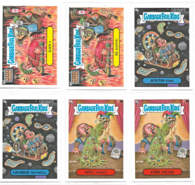 Mülleimer Kinderbuch Würmer - 10-Karten Autoren von Unglück Jagd Set Neuwertig Topps