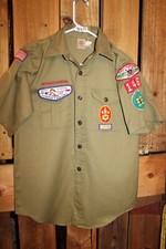Boy Scouts of America BSA Youth Shirt Youth Xl Green Vintage