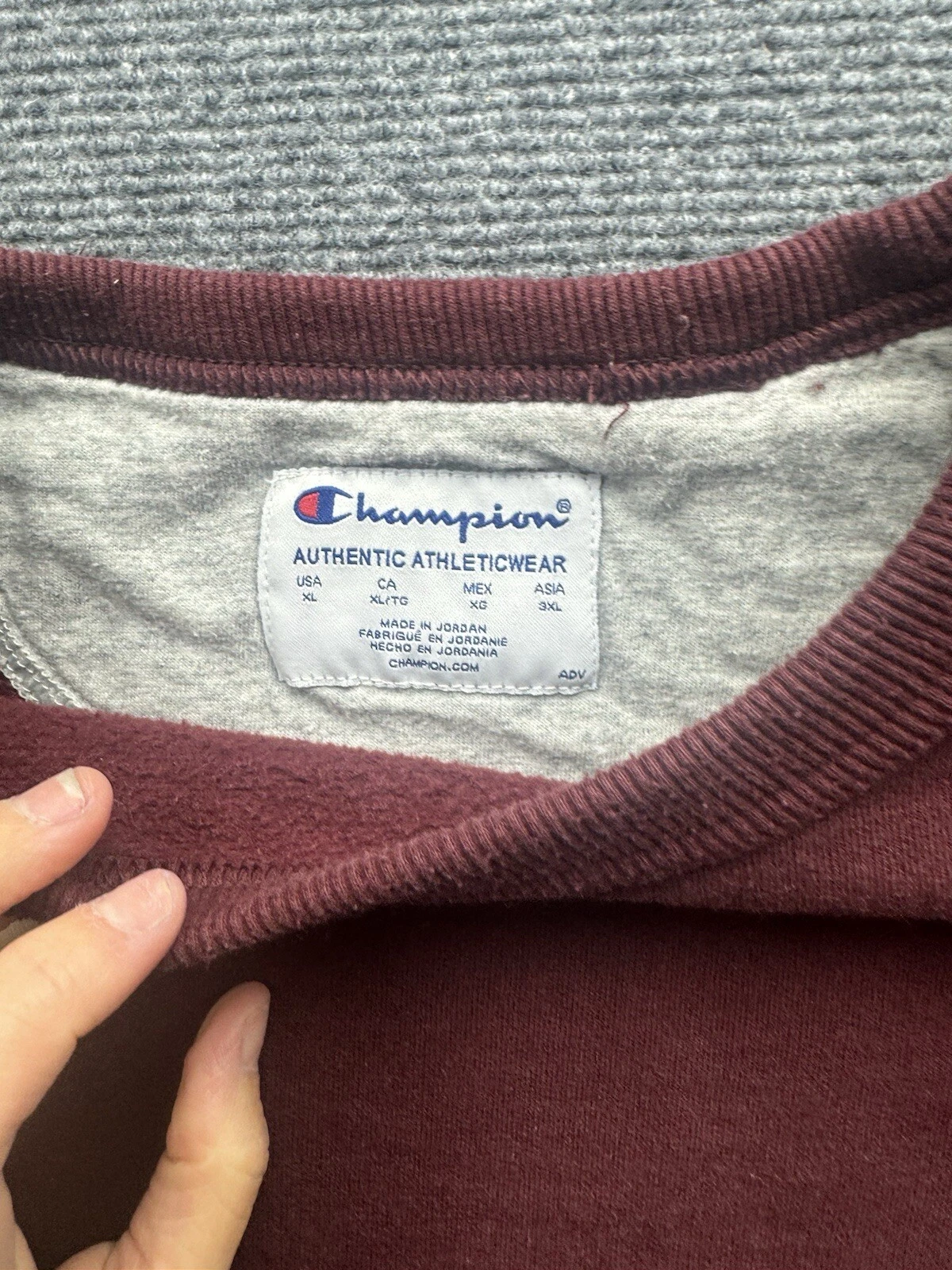 VETEMENTS Felpa Champions Uomo XL Extra Large Borgogna