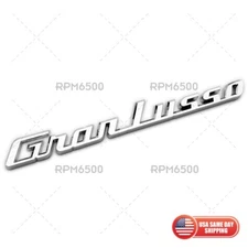 For Maserati GranLusso Side Fender Marker Nameplate Logo Emblem Badge Chrome