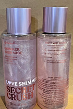 2 X VICTORIA'S SECRET PINK Love Shimmer Secret Crush BODY MIST SPRAY 8.4 oz New