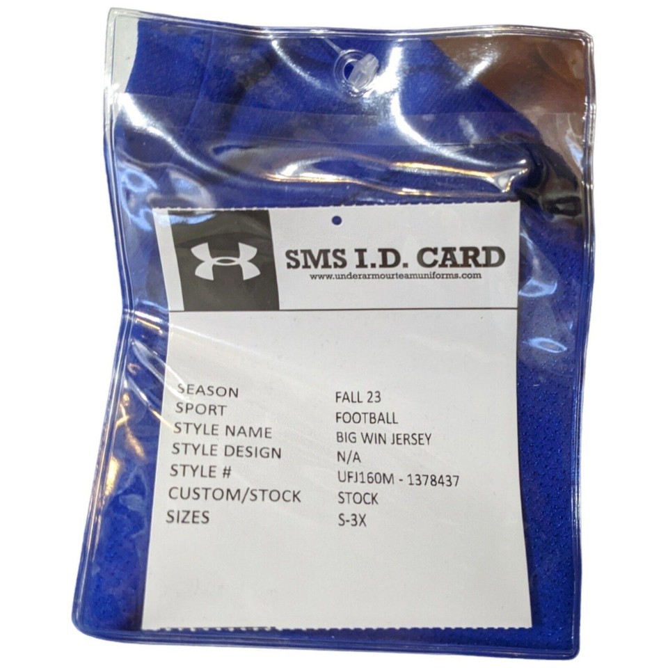 Royal Blue Football Practice Jersey Sz Large Game Under Armour L Blank No Number eBay