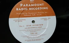 Macdonald Carey - Paramount Pictures Radio Recording #RR-16204 “Hazard”  