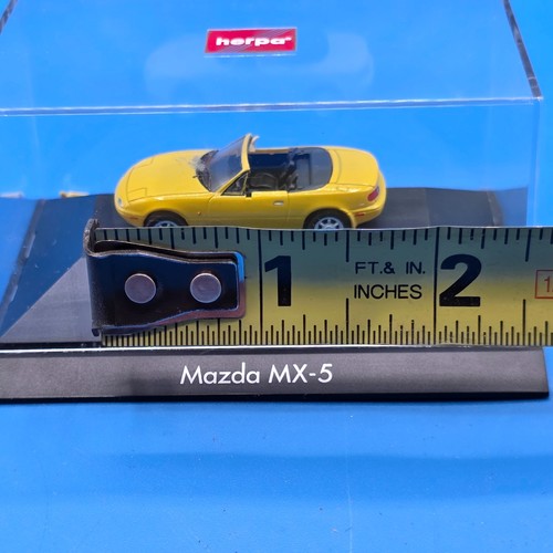 HERPA MAZDA MX-5 GIALLO SCALA 1/43 *SPECCHIETTO RETROVISORE LATERALE ROTTO* - Foto 4 di 11