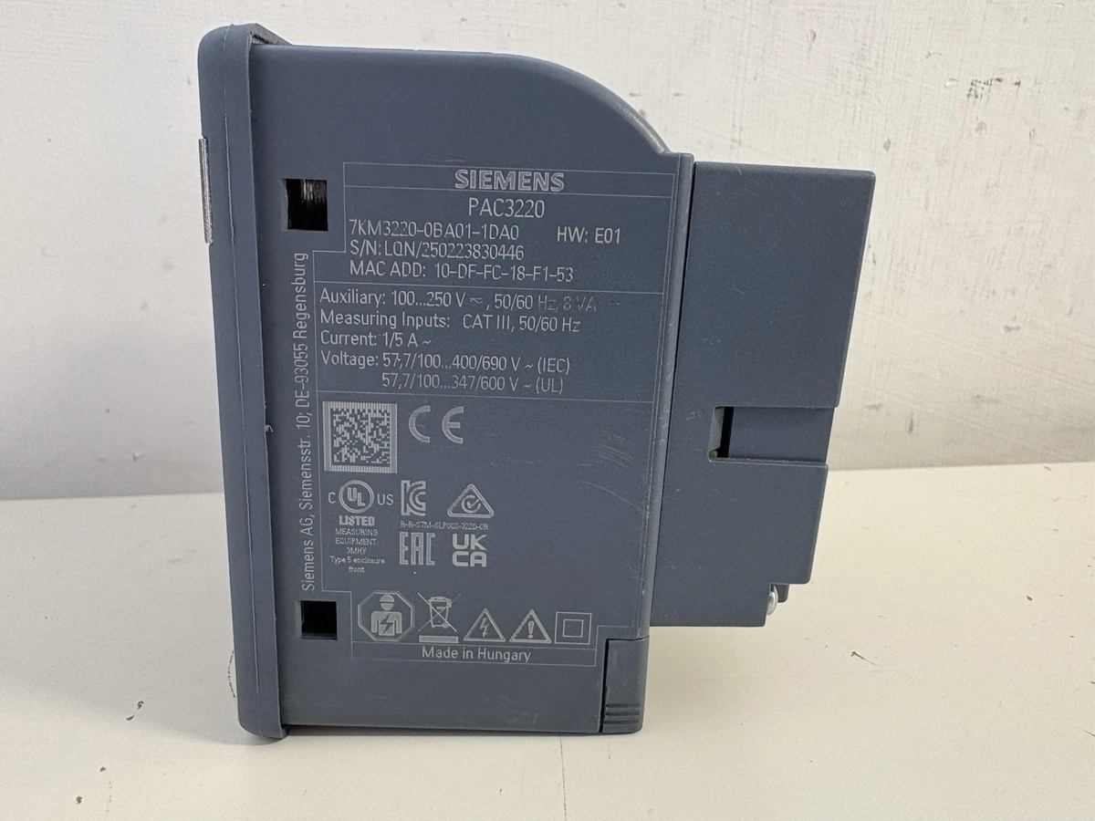 SIEMENS 7KM3220-0BA01-1DA0 Messgerät + 7KM9300-0AE02-0AA0 Modul geschaltet