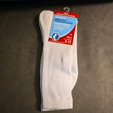 Mens White Diabetic Comfort Socks Crew Size 6-12 New with tags