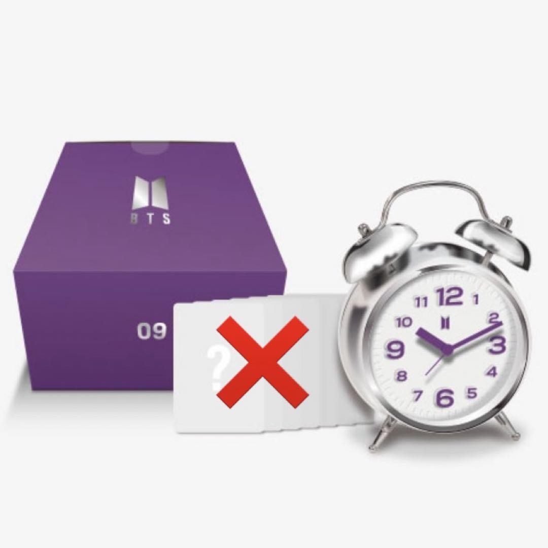 BTS MERCH BOX no.9 Alarm Clock with Box Army Official