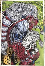 Maria Wolf Battle Beast #6 Signed and Remarque Remark with COA & Metal Card 8/25