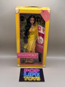 Barbie in India, in Yellow/Red Sari 49143, Mattel 2002 Made in India