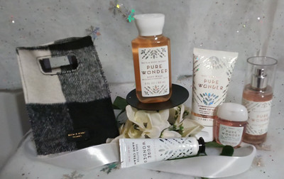 Bath & Body Works Pure Wonder 5 pc Travel/Mini BBW Gift bag
