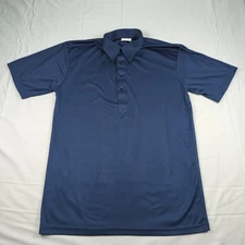 Collars Co Shirt Mens Large Navy Blue Stretch Polo Golf Preppy Casual