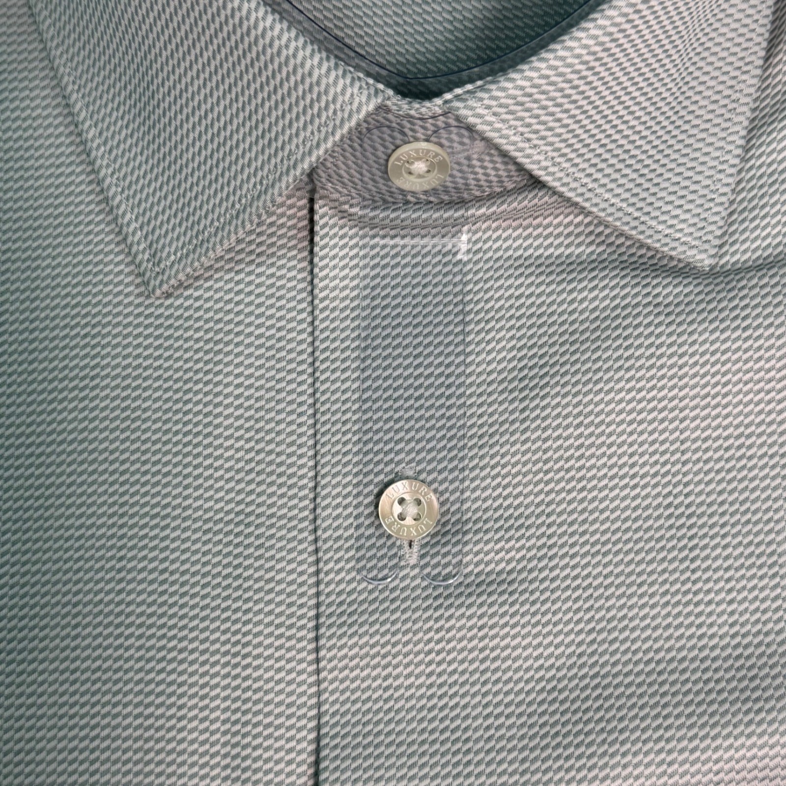 Louis Philippe Luxure Giza Cotton Dress Shirt Mens 42 EU Classic Fit Micro Large image 6