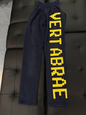 Vertabrae Navy Blue Yellow Sweatpants Adult Size Small 100% Authentic
