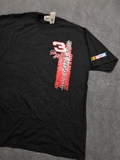 Vtg Y2K Dale Earnhardt Sr 2001 NASCAR T-Shirt Black Winston Cup Schedule - L NEW