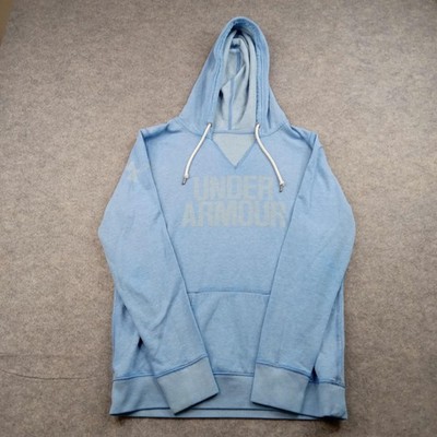 Under Armour Hoodie Mens Small Blue Pullover Sweatshirt Logo Athletic Casual