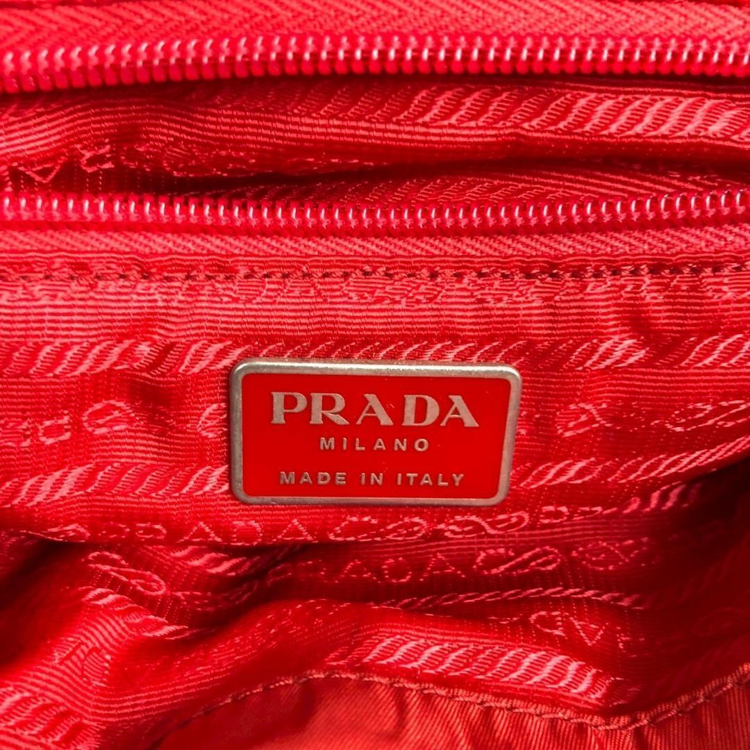 PRADA Nylon Backpack Red Triangle Plate Engraving… - image 10
