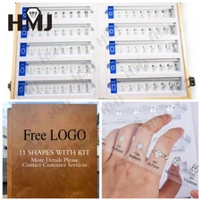 CZ Gemstone Comparison Carat Tools Ring Zirconia Reference for Jewelry Making