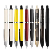 2025 Jinhao 20 Press Retractable Fountain Pen EF/F Nib & Converter Writing Resin