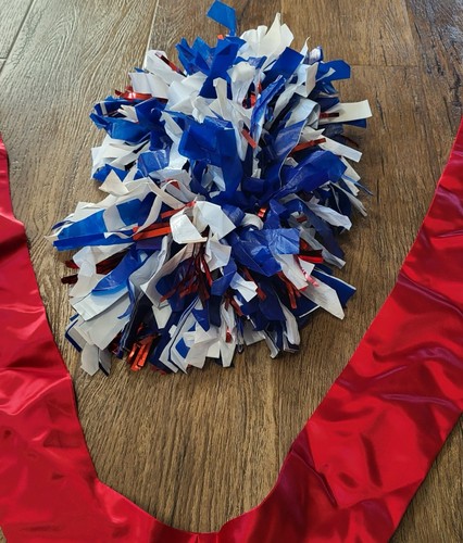 Cheerleading Pom Poms and Cheerleader Sash 