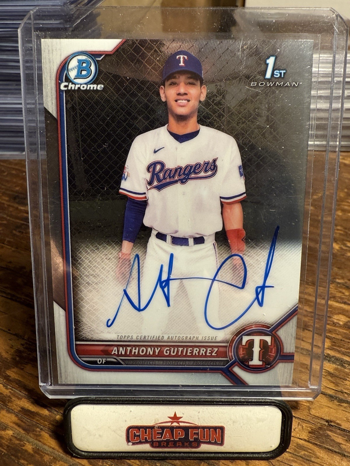 2022 Bowman Chrome Anthony Gutierrez #CPA-AG 1st Prospect Auto (AU, RC) Rangers