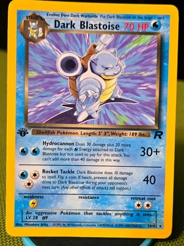 Dark Blastoise 20/82 Non Holo 1st Edition |Team Rocket Pokémon TCG, New