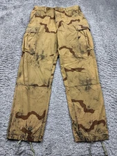 Military Pants Men Medium Long Desert Camo Fatigue BDU Paratrooper Cargo Utility