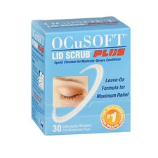 Lid Scrub Plus Eyelid Cleanser Pre Moistened Pads 30 each By Ocusoft