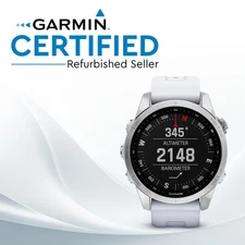 Garmin Fenix 7S GPS Smartwatch Silver/White – Rugged Outdoor Watch