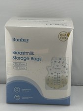 Bonbay 120 Pcs Breastmilk Storage Bags, 8 OZ Breast Milk Storing Bags, BPA-Free,