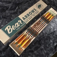 (12) Rose City BEAR 200 GRIZZ PAINTED MATCHED 5S Arrows 11/32", 55-60# w/ Points