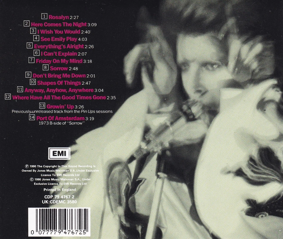 DAVID BOWIE - CD - PIN UPS - Bild 2 von 2