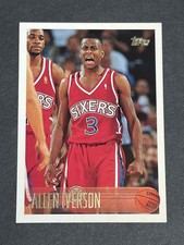 1996-97 Topps Allen Iverson Rookie Card #171 HOF. rookie card picture