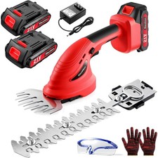 Ergonomic Cordless Hedge Trimmer with Stainless Steel Blades and Fast Charging