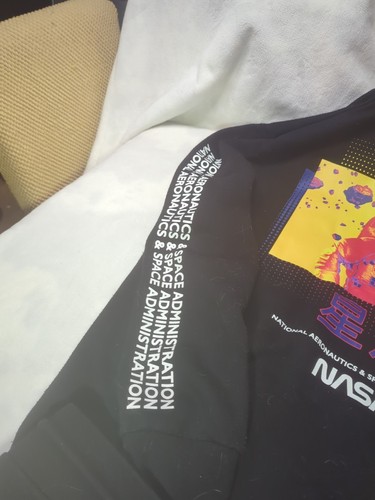 Felpa e felpa con cappuccio uomo NASA Jogger XL nero - Foto 15 di 16
