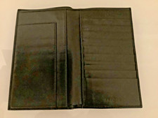 JAEGER MENS BLACK LEATHER LONG BREAST POCKET CARD / DOCUMENT HOLDER/ WALLET