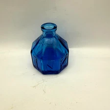 Vintage Wheaton NJ Cobalt Blue Ink Well Bottle Octagon Embossed