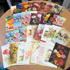Lot 38 Unused 1970s Vintage Retro Greeting Cards Birthday Get Well Ect.