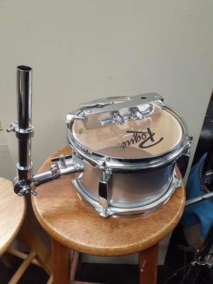 Rogue Jr. 8'' Tom Drum Silver with Mounting Arm & Clamp for Cymbal Stand Mounting