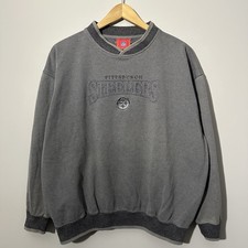 Vintage Pittsburgh Steelers NFL Crewneck Sweatshirt Mens XL Gray Embroidered