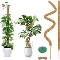 Moosstab Monstera PflanzenstüTze 2X120Cm Kokosfaser Flexibel Rankhilfe