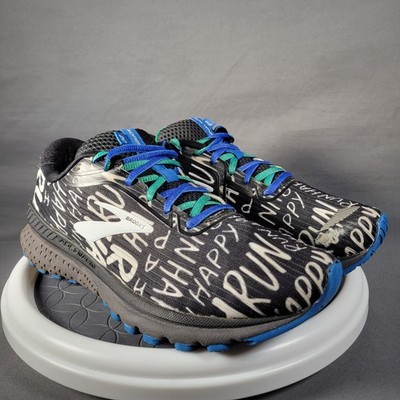 Brooks Adrenaline GTS 20 Run Happy Black Running Shoes 1103071D090 Men Sz 8 D