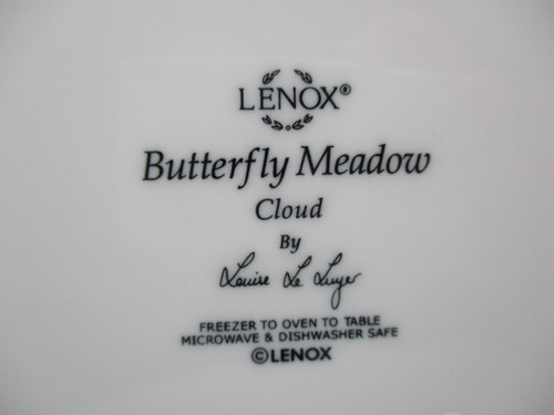 Lenox Schmetterlingswiese - Wolke - Mittagessen / Akzentteller - 9 1/8" 0703B - Bild 3 von 3
