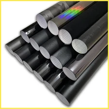 Black Carbon Fiber Vinyl Wrap Film Glossy Matte Chrome Car Scooter Motorcycle