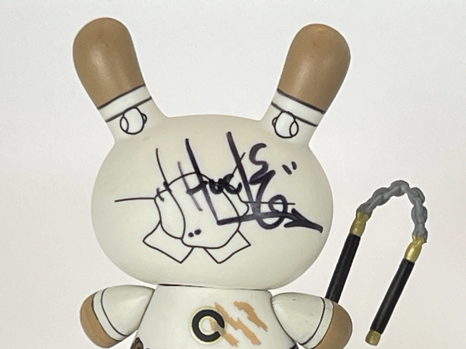 Huck Gee Gold Life Bundle - 书 + 3 签名 3 英寸 Kidrobot Dunny 罕见收藏套装 — 第 4/4 张图片