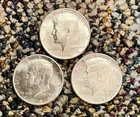 Kennedy Half Dollars - 1964  - Lot of Three (3)  Circulated 90% SILVER