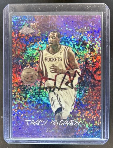 2025-26 Topps Chrome Cactus Jack Tracy McGrady La Flame Purple Mini-Diamond #/75